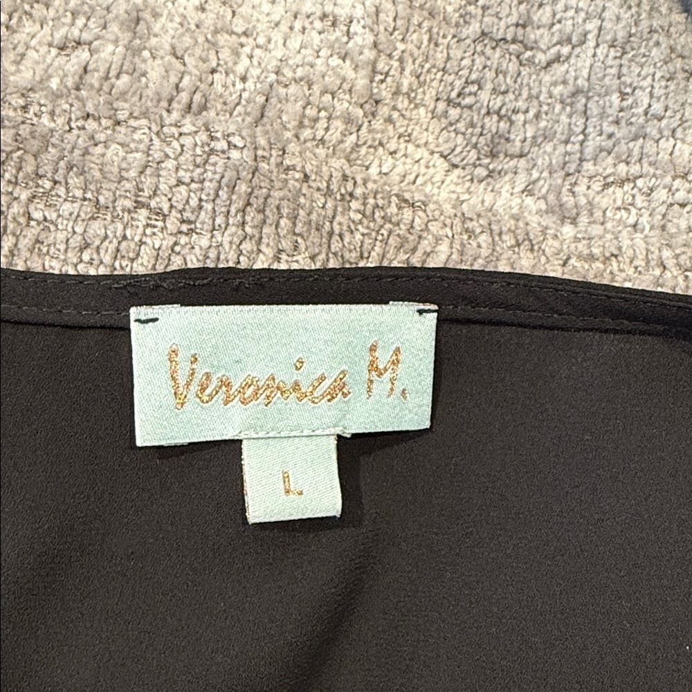 Veronica M. Elegant Black Women's Adjustable Tank Top Size Large - Picture 4 of 6